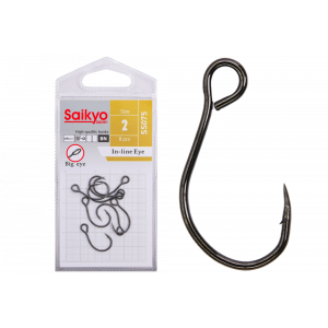 Крючки Saikyo SS075-BN IN-LINE EYE №2 (8 шт.)
