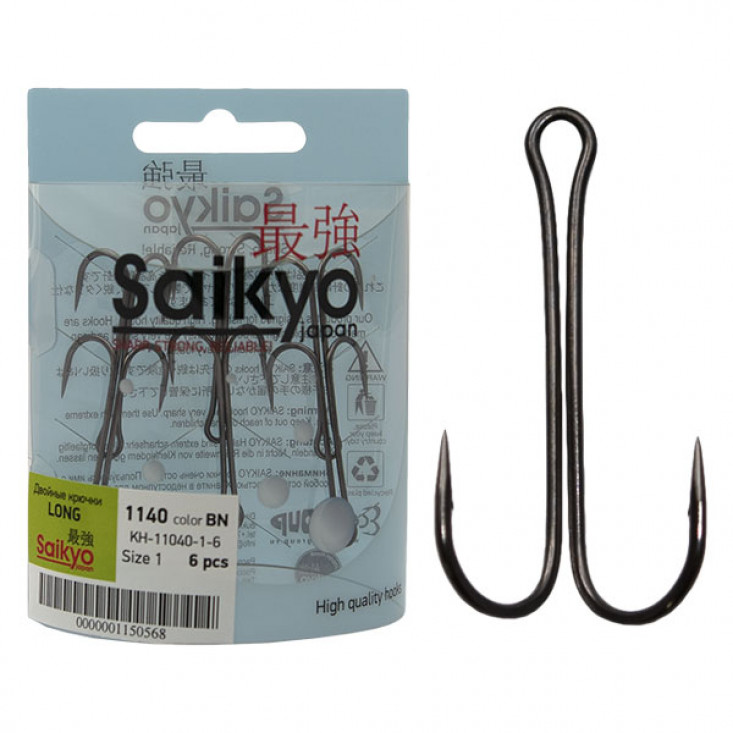 Крючки двойные Saikyo KH-11040 Double Hook (A-Long Shank)