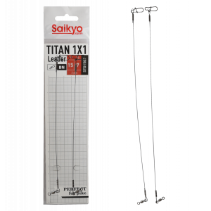 Поводок Saikyo Titan 1x1 STO1507, 7кг/15см, 2шт Поводок Saikyo Titan 1x1 STO1507, 7кг/15см, 2шт